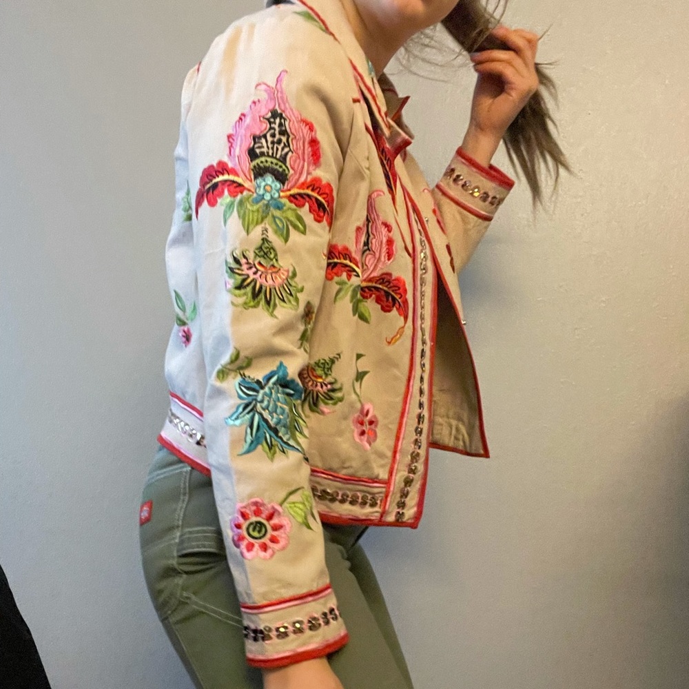 Vintage western inspired embroidered jacket